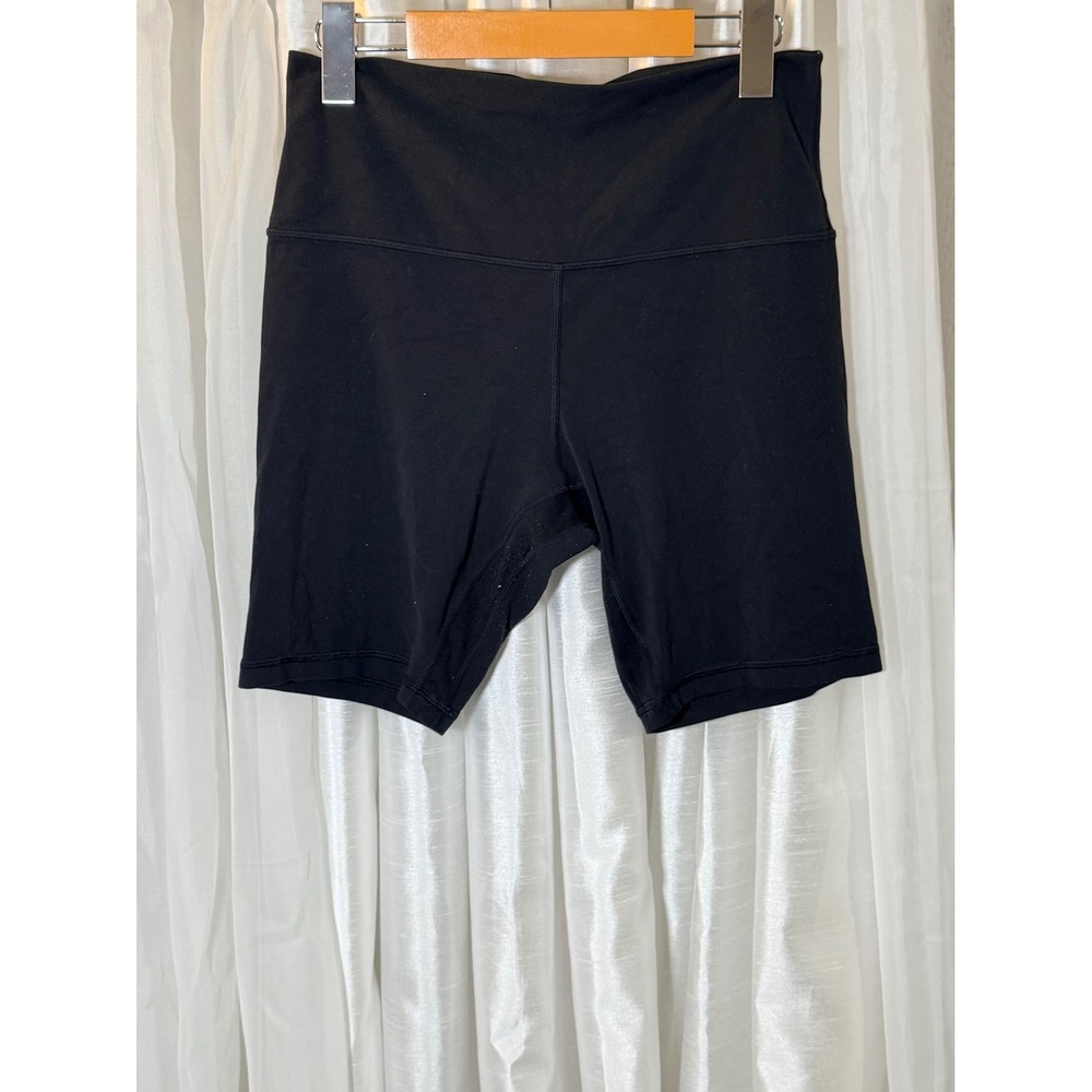 Lululemon Align High-Rise Short 6" Womens 10 Black Nulu Biker Yoga Shorts